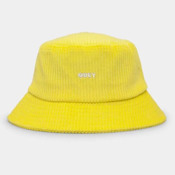 OBEY Unisex OS Butter Yellow Corduroy Bucket Hat - Picture 2 of 8